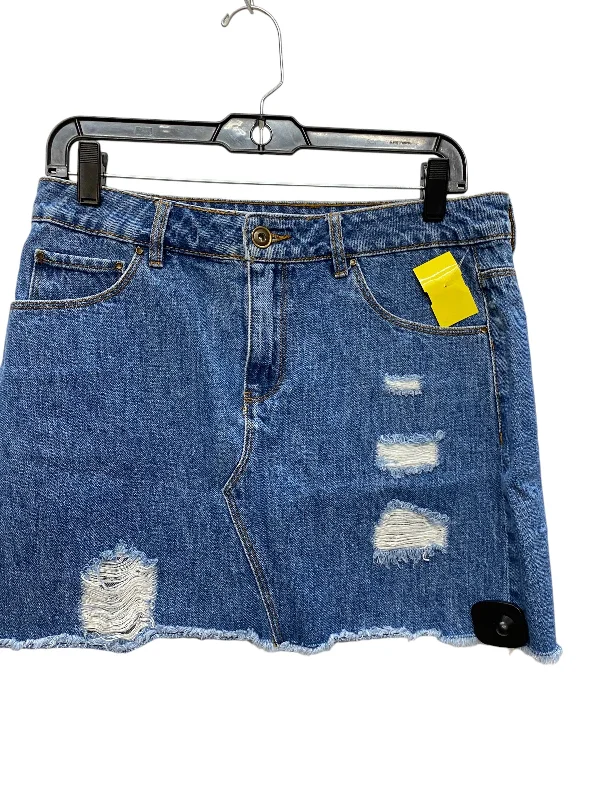 Weekend Wear Skirt Mini & Short By A Loves A In Blue Denim, Size: 6