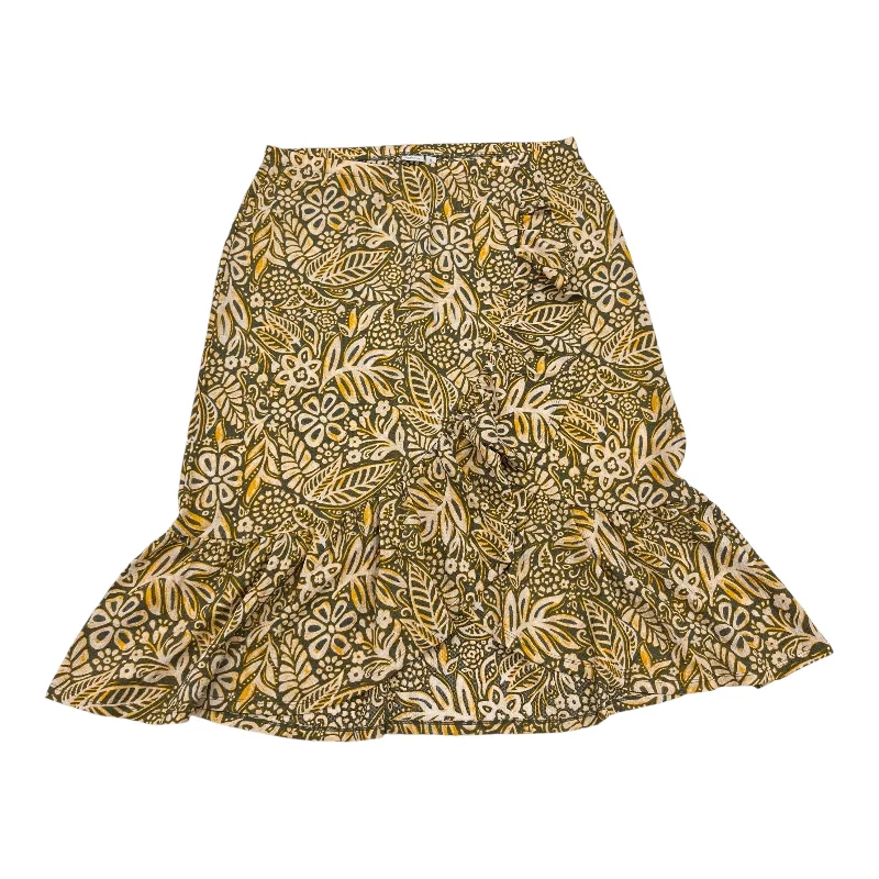 Energy Plan Skirt Midi By Cato In Green & Yellow, Size:Xl
