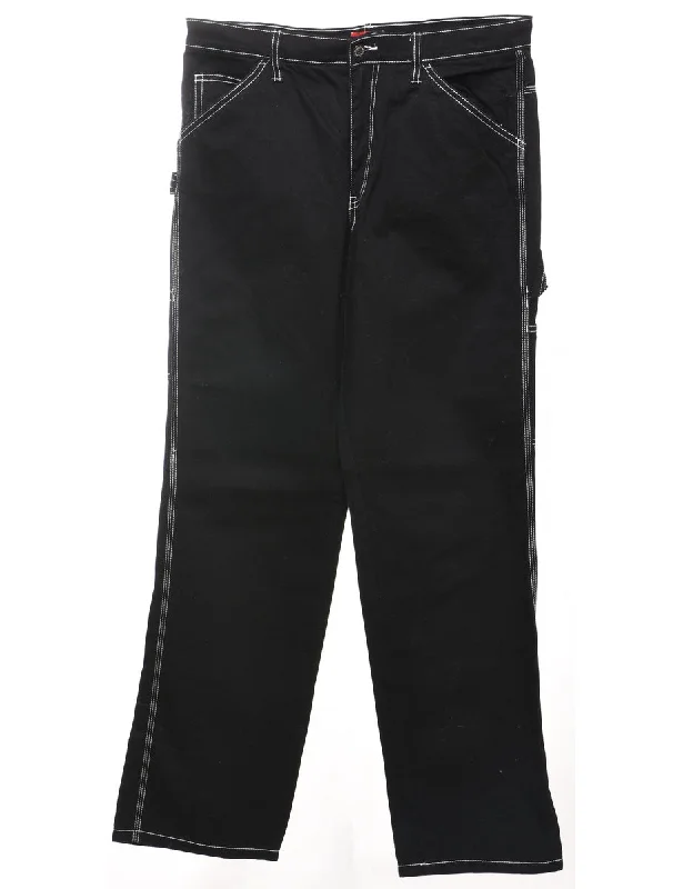 Casual Elegance Dickies Black Contrast Stitch Cargo Jeans - W32 L31