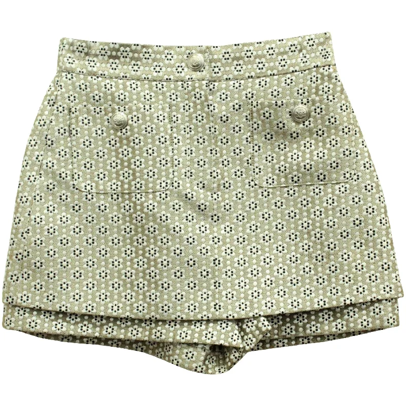 Soft Fabrics Maje Floral Printed Overlay Shorts in Multicolor Polyester