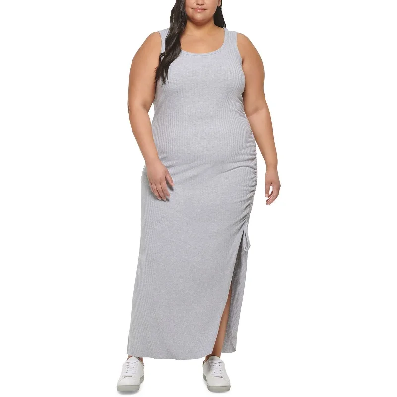 Design Must-have Calvin Klein Jeans Womens Plus Knit Sleeveless Maxi Dress