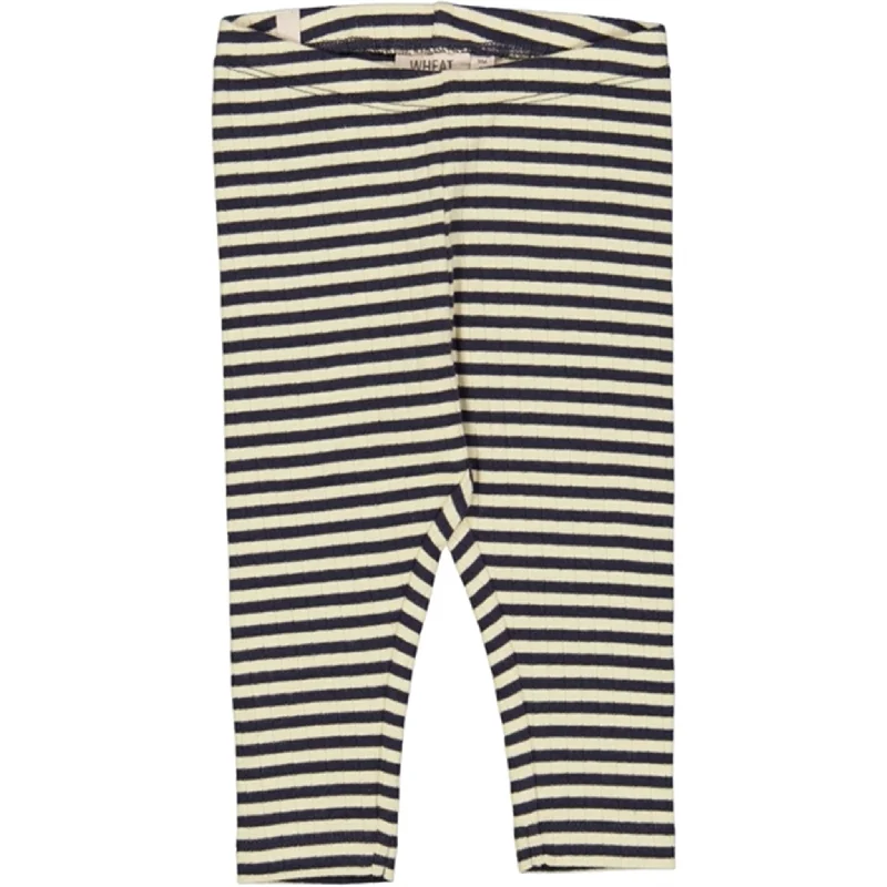 Cozy Pants Wheat Midnight Stripe Jersey Leggings