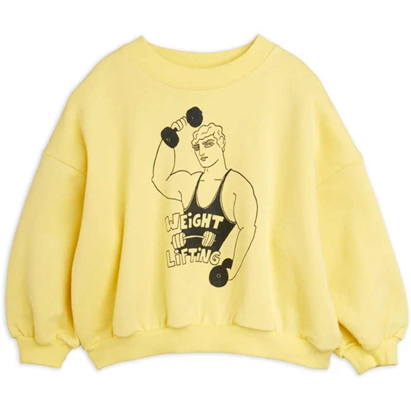 Soft Fashion Mini Rodini Yellow Weight Lifting Sp Sweatshirt