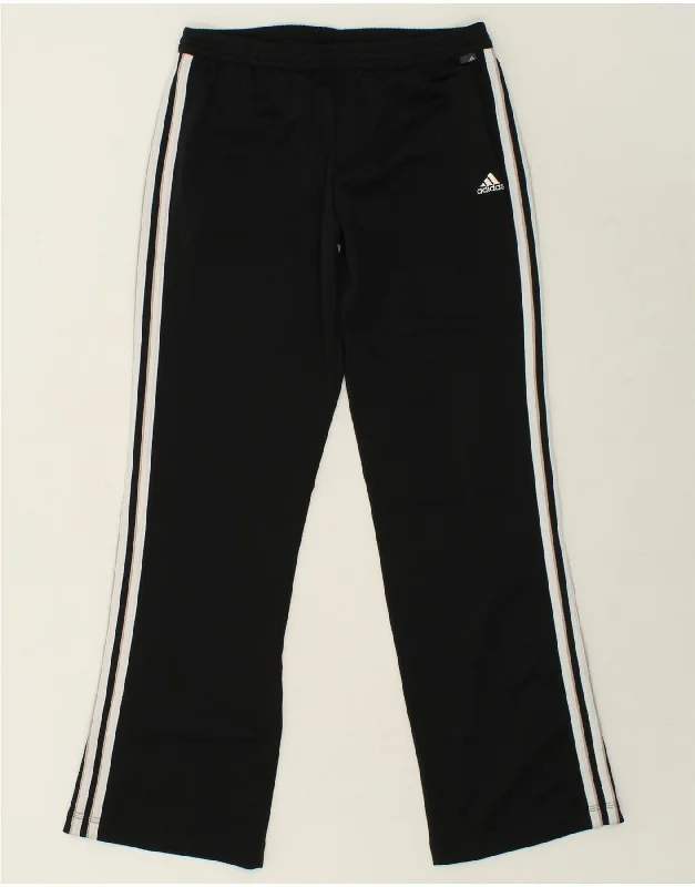 All-Day Comfort ADIDAS Womens Tracksuit Trousers UK 14 Medium Black Polyester