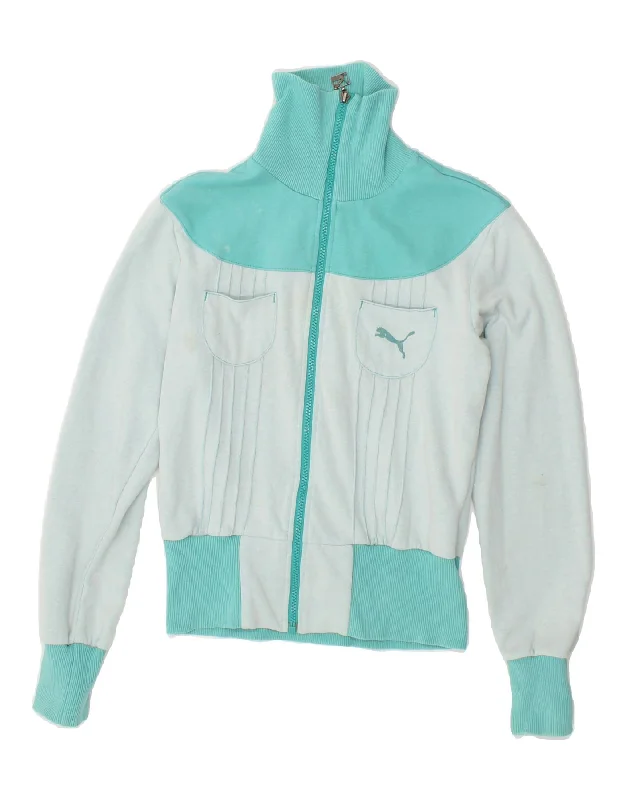 Advanced Design PUMA Womens Tracksuit Top Jacket UK 12 Medium  Turquoise