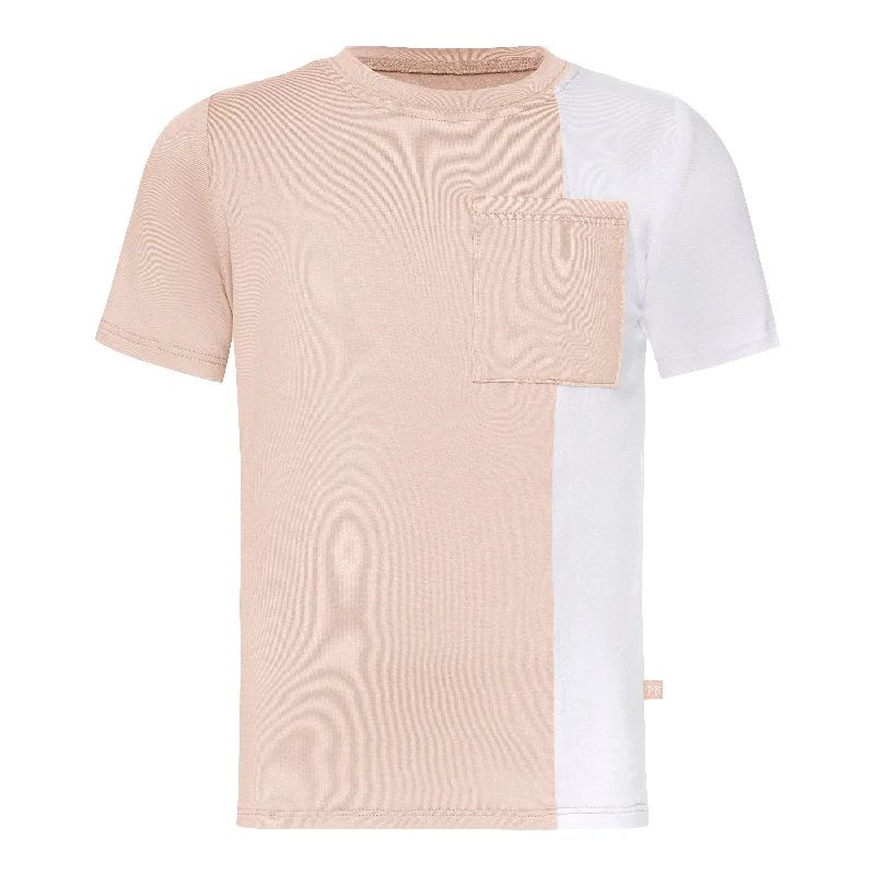 Easy Fashion Hazelnut/Alpine Colorblock T-Shirt