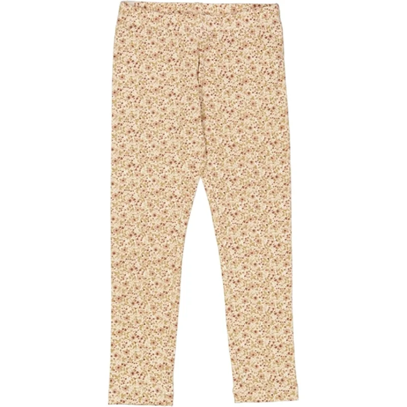 Light Comfort Wheat Eggshell Flowers Jersey Leggings