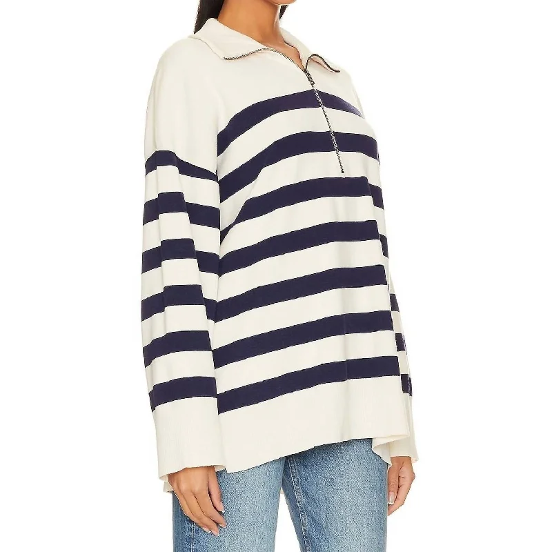 Minimal Comfort Free People - Coastal Stripe Pullover Sweater