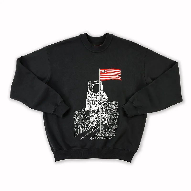 Stylish Wear TMC Moon Man Crewneck - Black