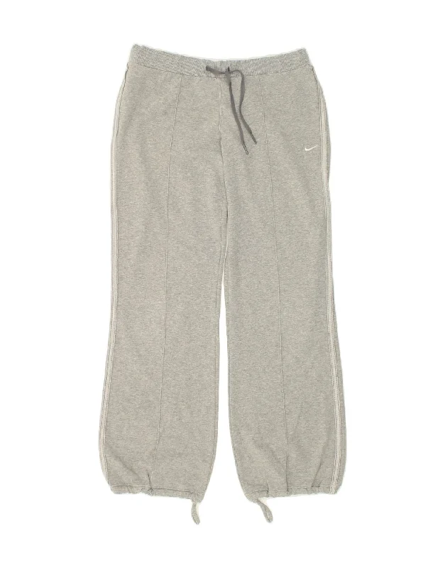 Exquisite Tailoring NIKE Womens Fit Dry Tracksuit Trousers UK 8/10 Small Grey Cotton