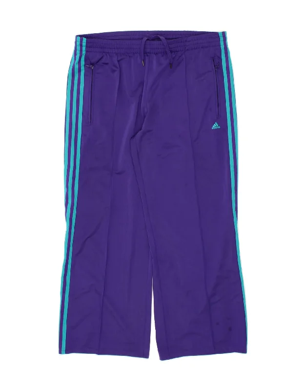 Comfortable Tops ADIDAS Womens Climalite Crop Tracksuit Trousers UK 20 2XL Purple Polyester Comfortable Tops ADIDAS Womens Climalite Crop Tracksuit Trousers UK 20 2XL Purple Polyester