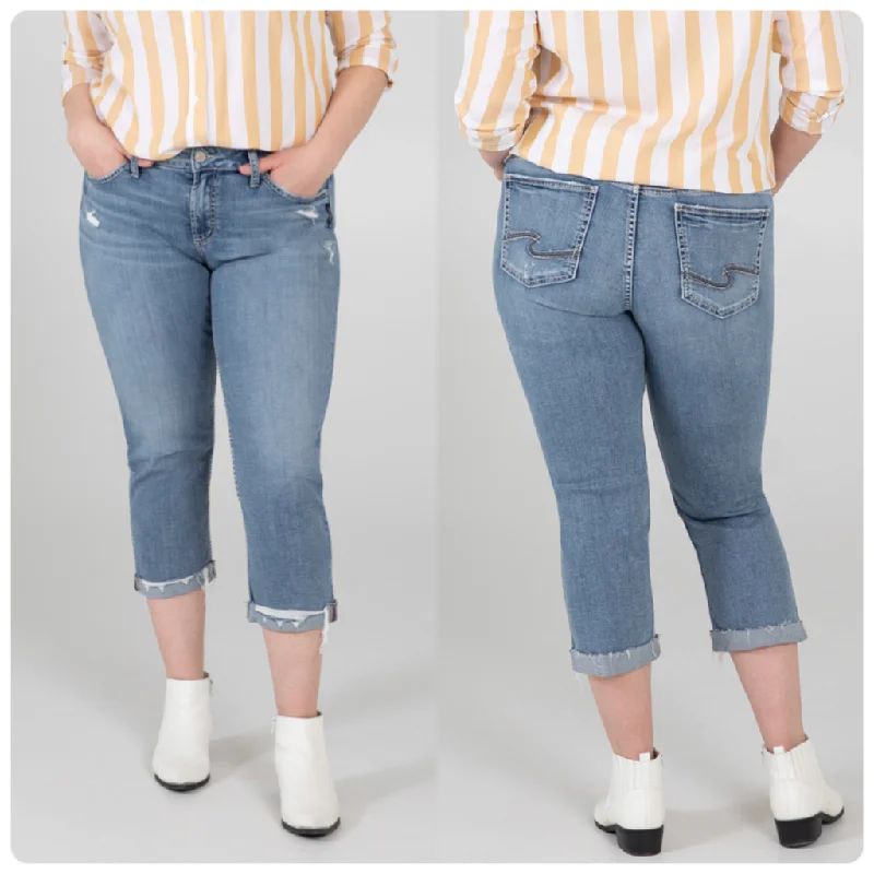 Warm Comfort Silver Plus Size Suki Mid Rise Capri