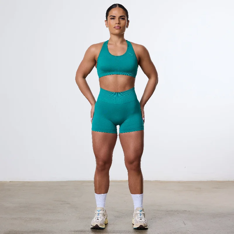 Cozy Vibes Vanquish Elevate Seamless Emerald Teal Booty Shorts