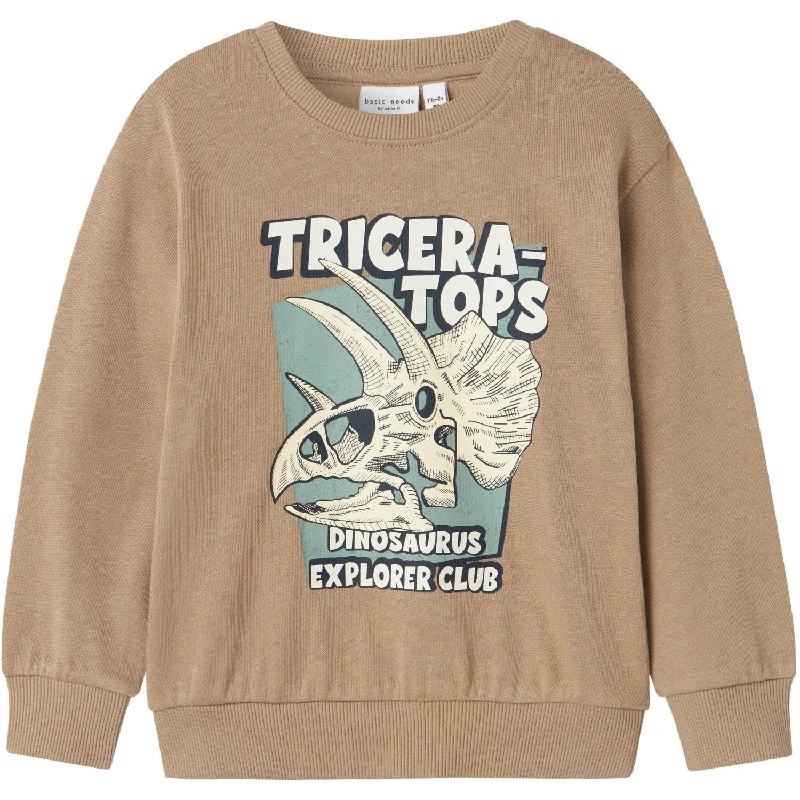 Fresh Comfort Name It Weathered Teak Dinosaurus Vildar Regular Sweatshirt