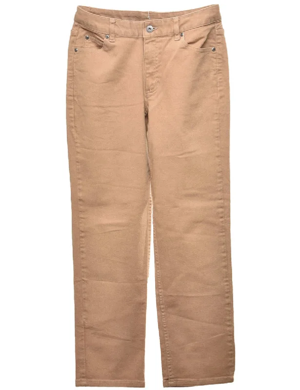 Comfortable Dresses Light Brown Straight Fit Jeans - W26 L26