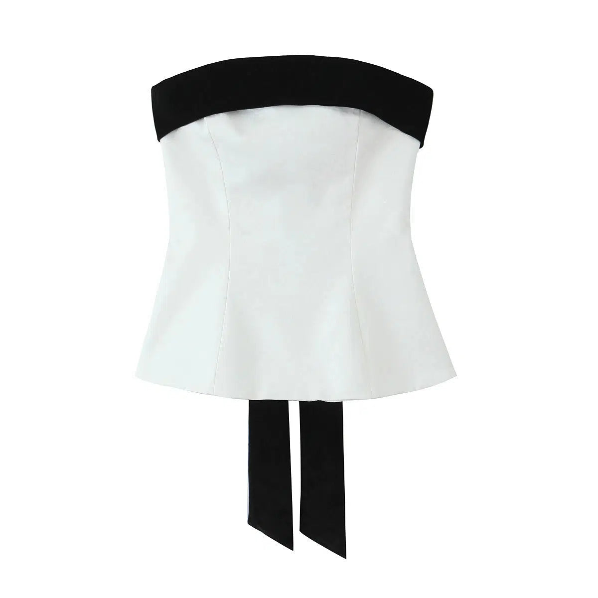 Timeless Comfort Bow Strapless Peplum Tank Top