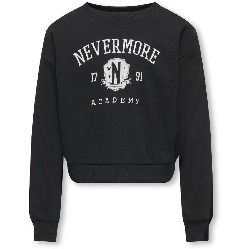 Urban Chic kids ONLY Black Nevermore Nevermore Life Licens O-Neck Sweatshirt