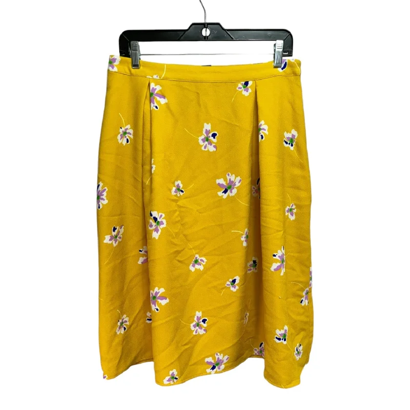 Soft Fabrics Skirt Midi By Who What Wear In Yellow, Size: 8