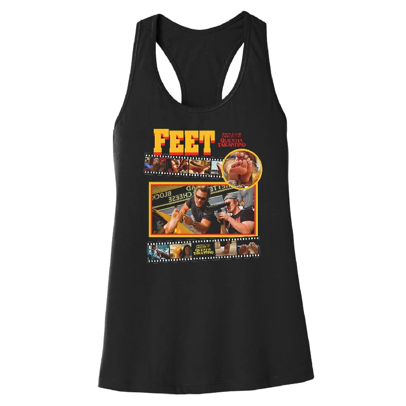 Sporty Elegance Feet - Women's Racerback Tank