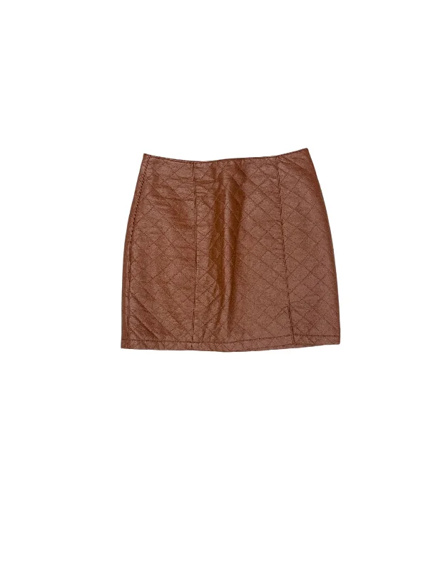 Stylish Comfort Skirt Midi By Forever 21 In Brown, Size: S