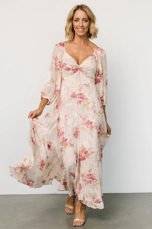 Smart Comfort Estefania Maxi Dress | Blush + Pink Floral