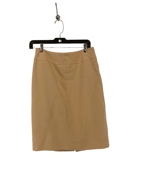 Smart Casuals Skirt Midi By Chadwicks In Tan, Size: 4p