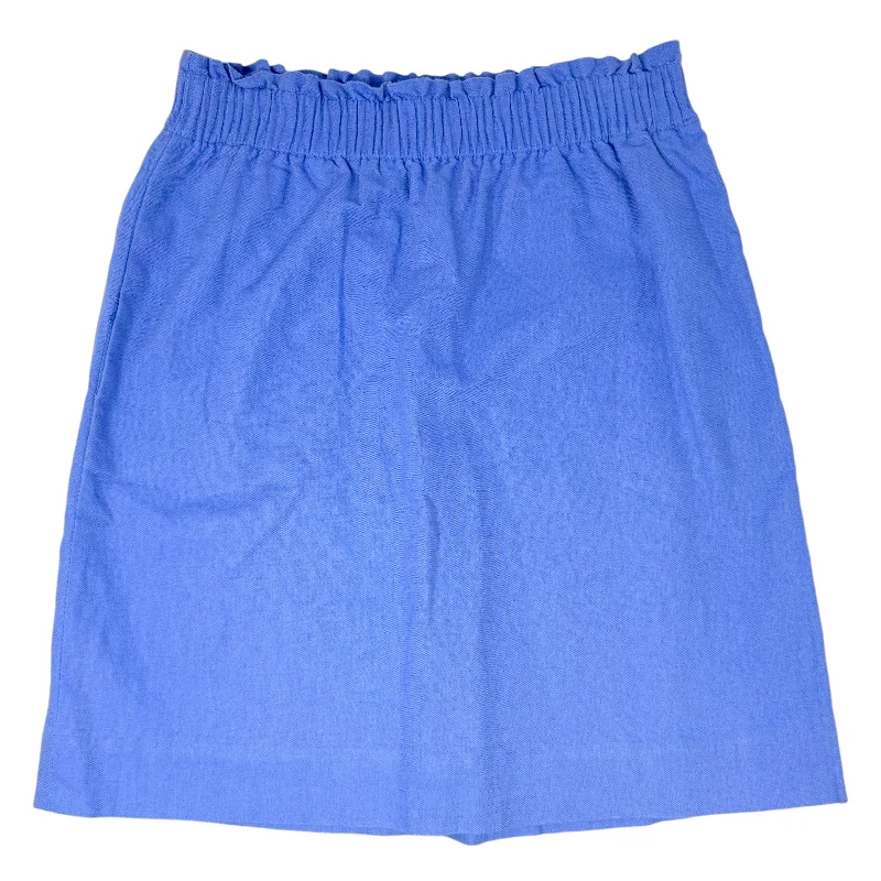 Effortless Dressing Sidewalk Linen Blend Paperbag Skirt By J. Crew In Blue, Size: 0