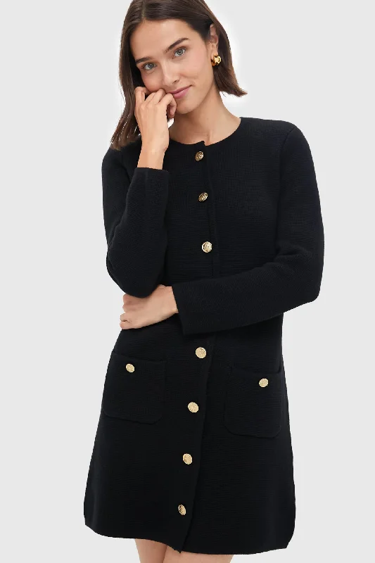Soft Fashion Black Stella Cardigan Dress