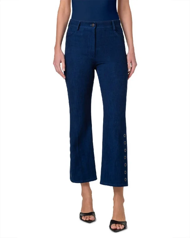 Exclusive Customization Cali Stretch Denim Bootcut Jeans In Ink Denim