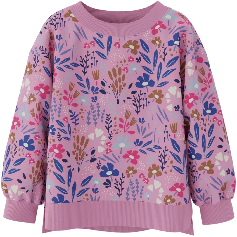 Layered Style Name It Fuchsia Pink Nirana Loose Sweatshirt