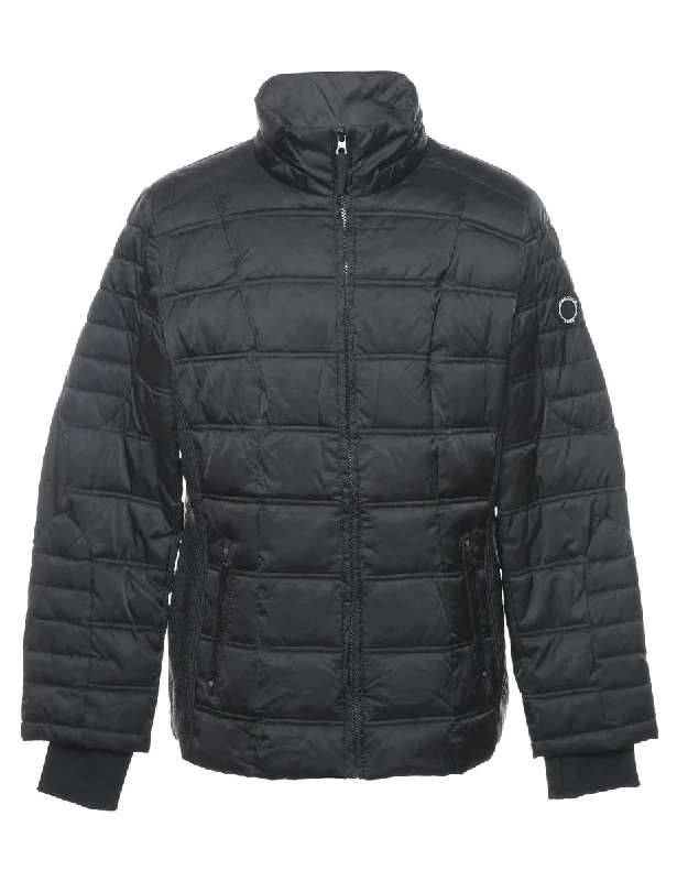 Cozy Fit Nautica Black Zip-Front Puffer Jacket - XL