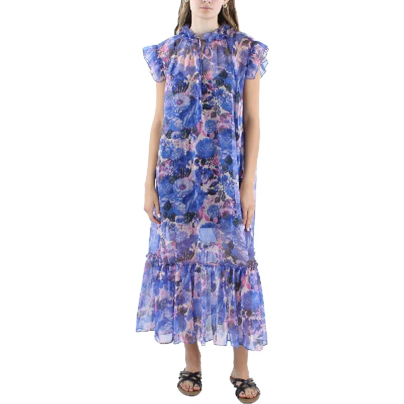 Relaxed Dresses Beulah Womens Floral Print Long Maxi Dress
