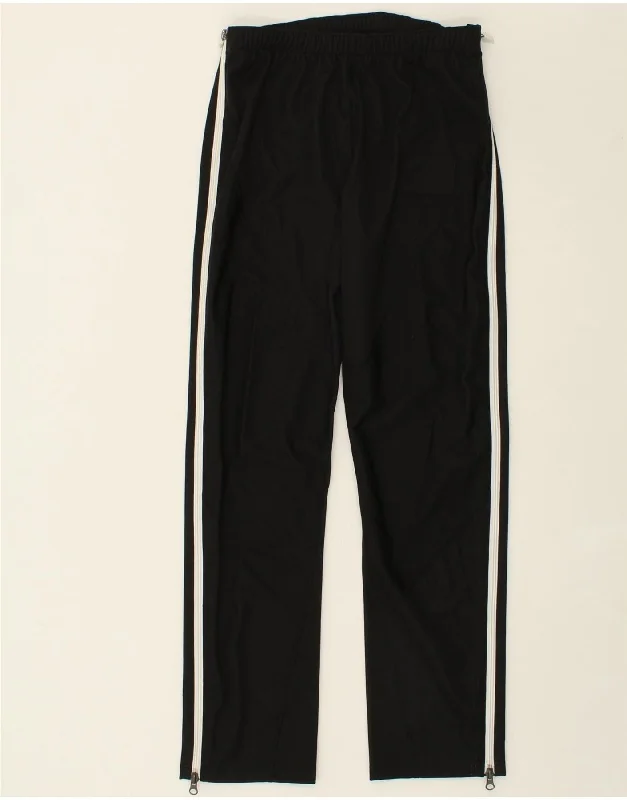 Relaxed Chic ADIDAS Womens Tracksuit Trousers UK 12 Medium  Black Polyester