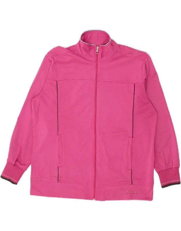 Cozy Chic CHAMPION Womens Tracksuit Top Jacket UK 18 XL Pink
