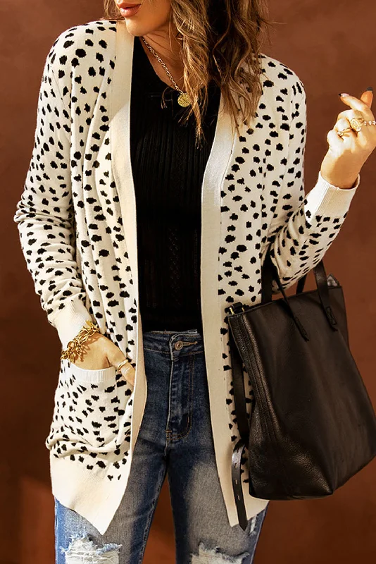 Comfy Pants Full Size Printed Long Sleeve Cardigan with Pocket