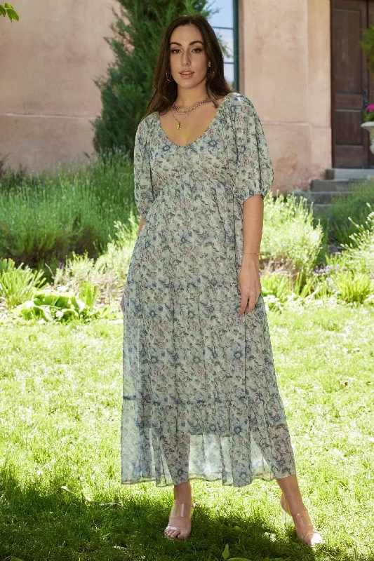 Trends Ginny Maxi Dress | Light Green Floral