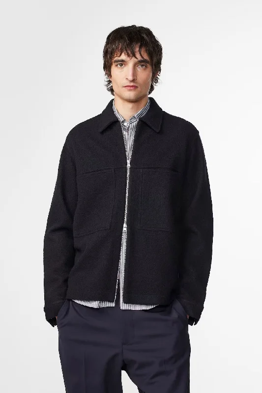 Soft Comfort NN.07 Black Isak Wool Jacket