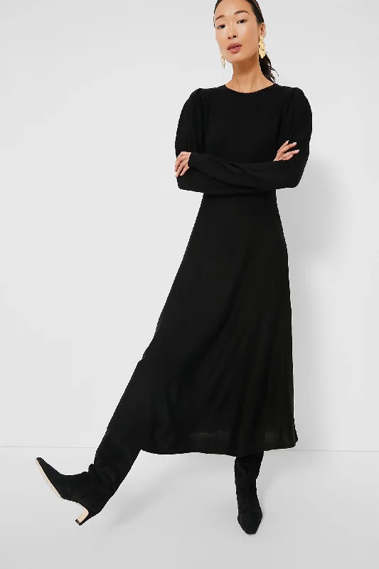Simple Comfort Black Brielle Sweater Dress