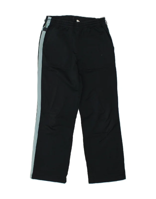 Warm Comfort DIADORA Womens Tracksuit Trousers UK 14 Medium Navy Blue Colourblock