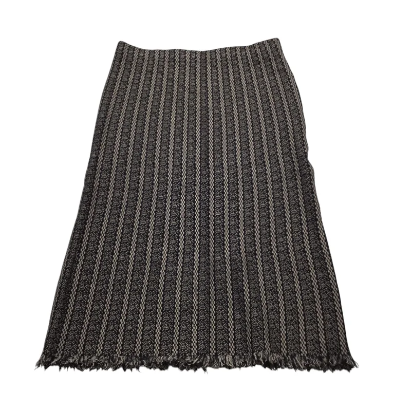 Breathable Comfort Skirt Midi By Milano In Black & Brown, Size: S