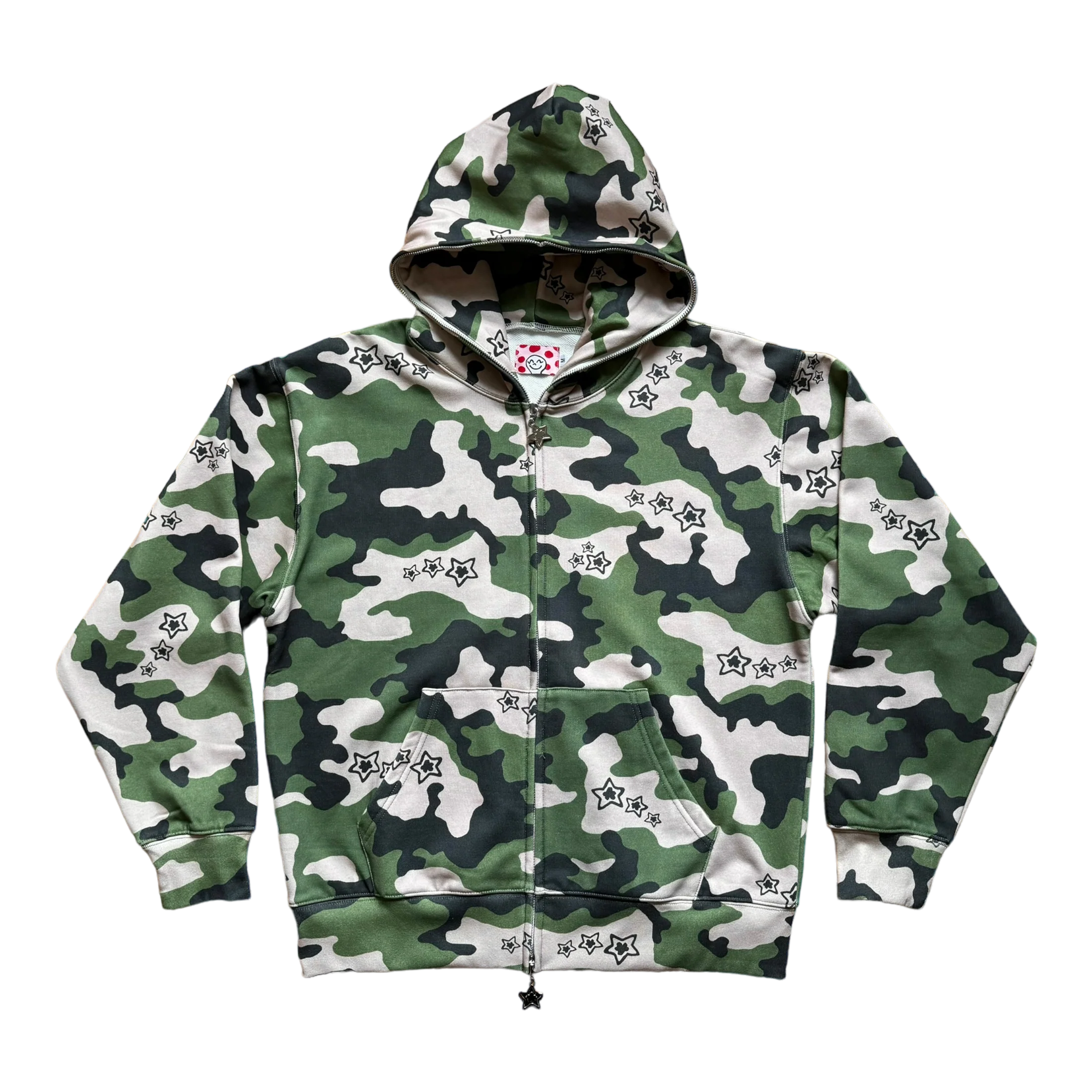 Simple Style Camo Full Zip-Up Hoodie