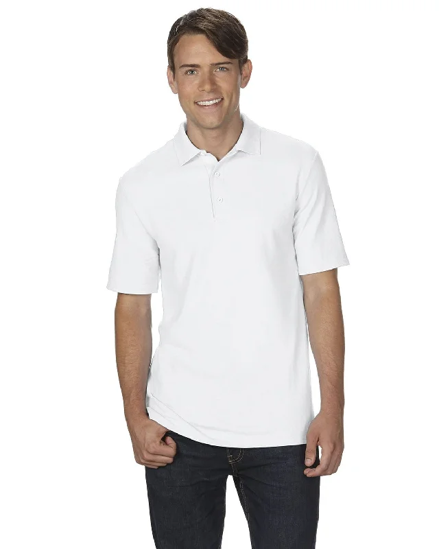 Comfy Pants Gildan DryBlend Double Pique Sport Shirt | White