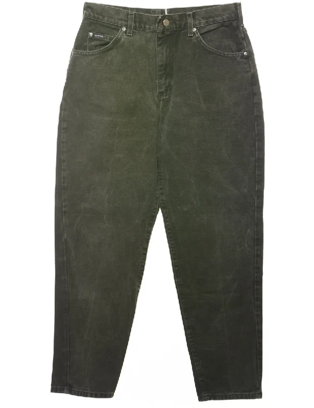 Effortless Elegance Olive Green Lee Tapered Jeans - W30 L29