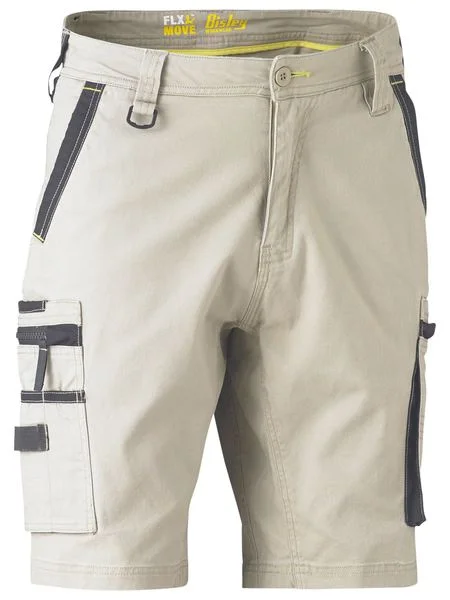 Stylish Comfort Bisley Flex & Stretch Utility Zip Cargo Short (BSHC1330)