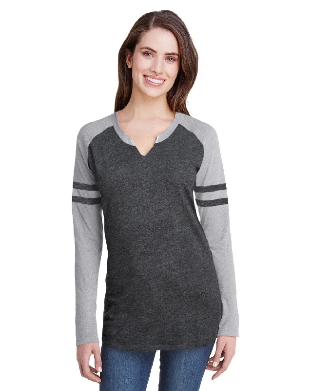 Trendy Wear LAT Ladies Gameday Mash-Up Long Sleeve T-Shirt | V Sm/ V Ht/ V Sm
