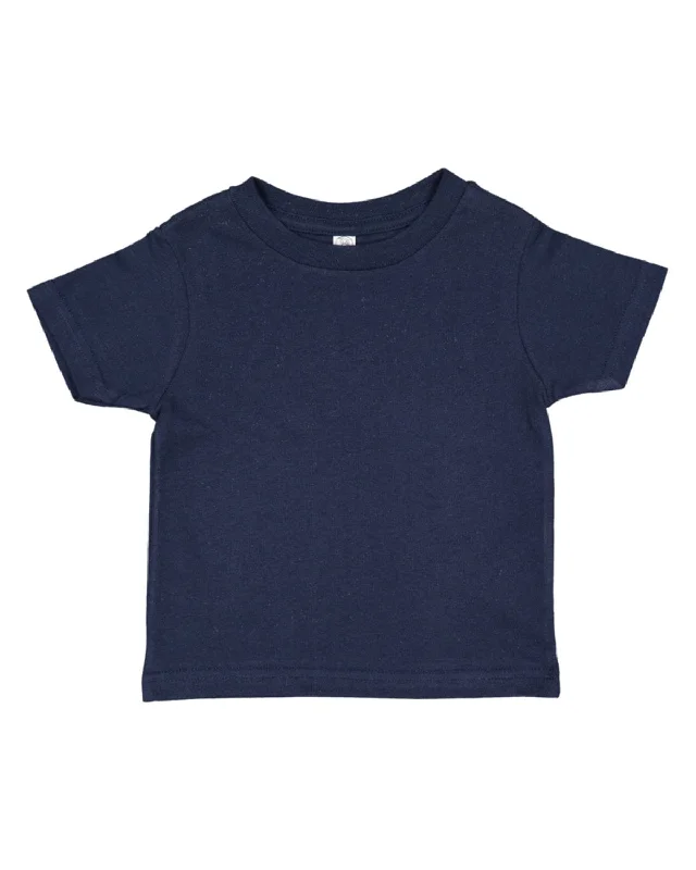 Lounge Chic Rabbit Skins Toddler Fine Jersey T-Shirt | Navy
