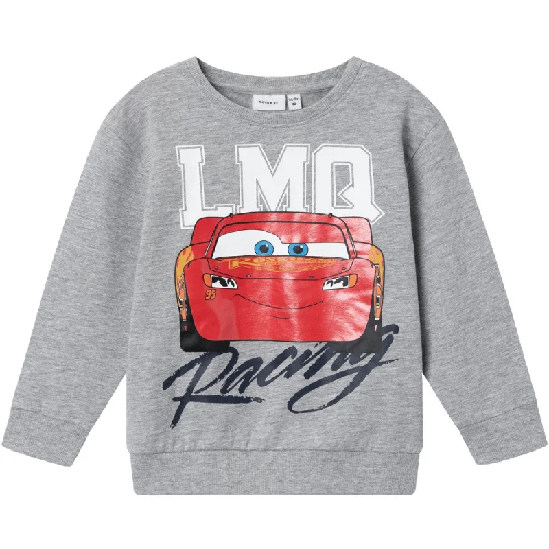 Versatile Style Name It Grey Melange Ans Cars Sweatshirt