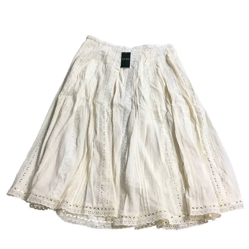 Effortless Wear Skirt Maxi By Ralph Lauren In Cream, Size: 12