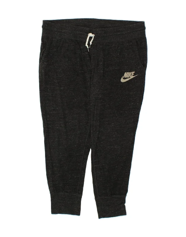 Cozy Vibes NIKE Womens Tracksuit Trousers Joggers UK 18 XL Black Flecked Cotton