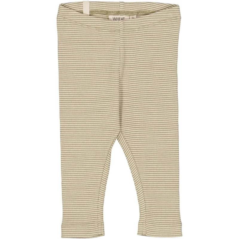 Effortless Elegance Wheat Warm Stone Stripe Jersey Leggings